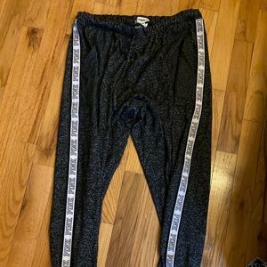 PINK - Dark grey sweatpants! Elastic bottoms!